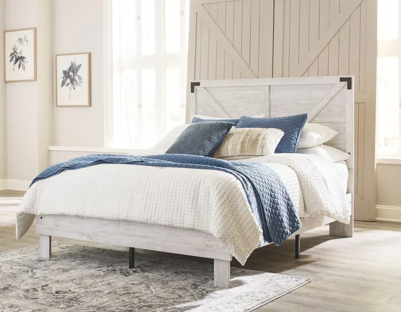 Shawburn Solid Wood Panel Bed Frame 1