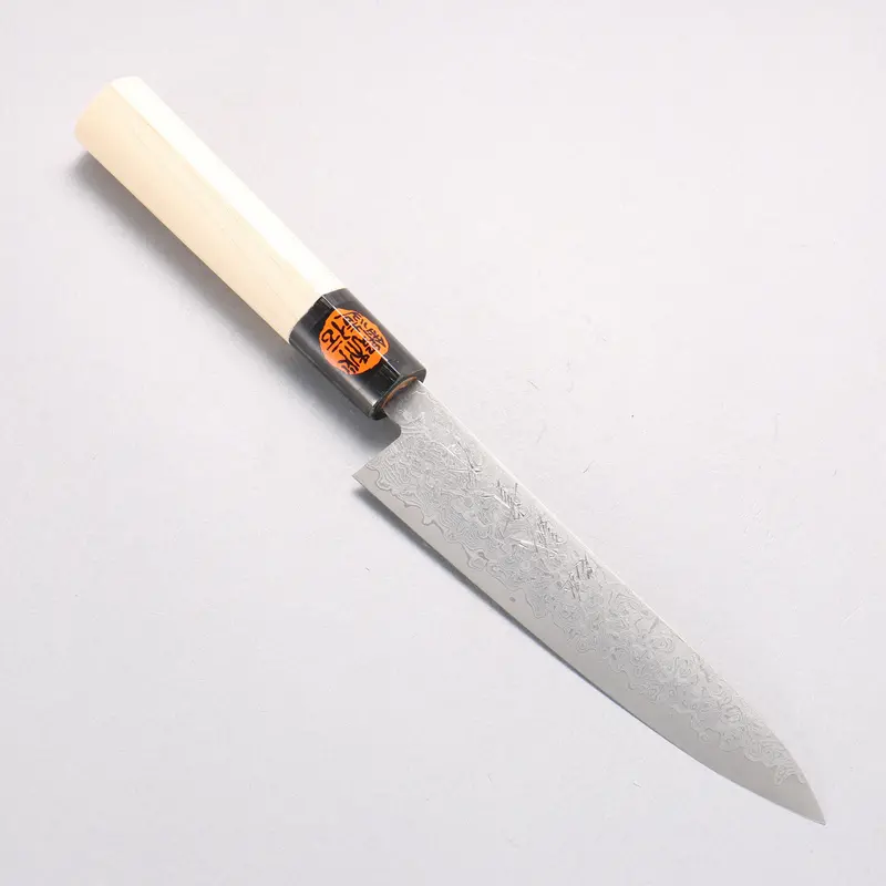 Shigeki Tanaka Vg10 17-Layer Damascus Petty – 150 Mm, Magnolia Handle With Horn Ferrule 1