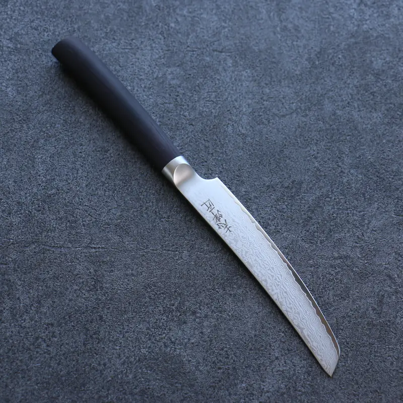 Shizu Vg10 Damascus Steel Steak Knife – 130Mm Blade With Black Pakka Wood Handle 1