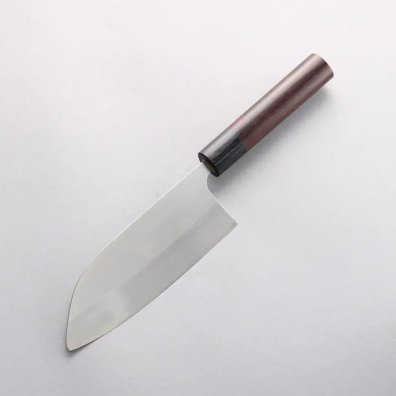 Shungo Ogata Maru Santoku – Sg2 Powder Steel, Togidashi Finish, 150Mm, Rosewood Handle 1