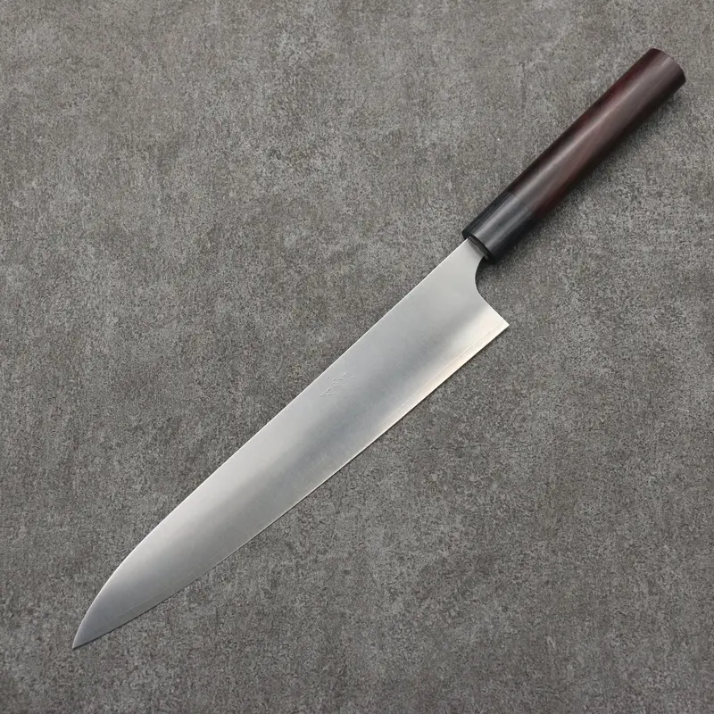 Shungo Ogata Sujihiki Knife – 240Mm Sg2 Migaki-Finished Slicer, Rosewood Handle With Black Pakka Ferrule 1