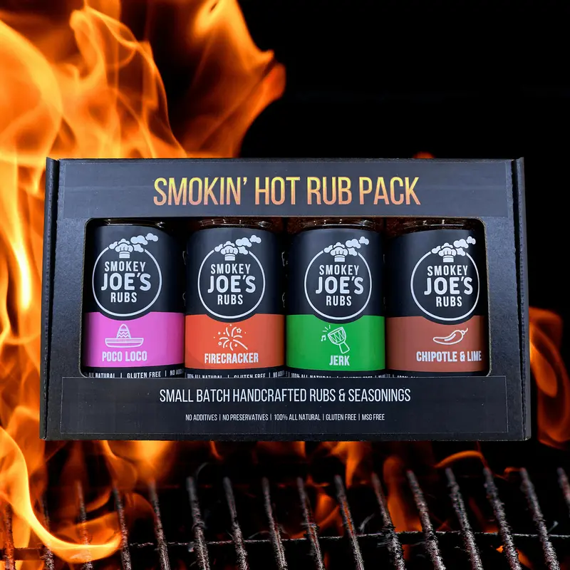 Smokey Joes Smokin’ Hot Rub Pack – 3-Piece Spicy Variety Set 1