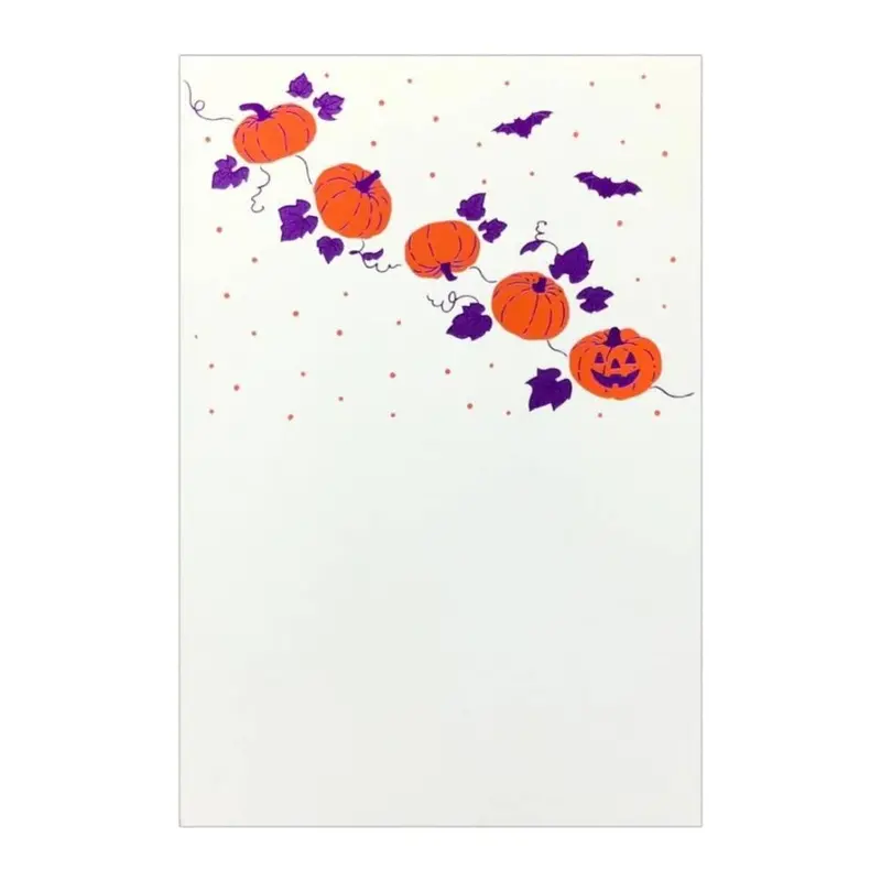 Spooky Halloween Foil-Stamped Seasonal Postcard – October Limited Release 1