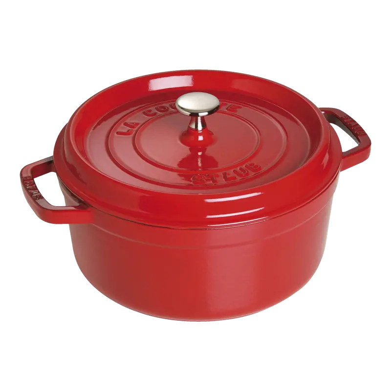 Staub La Cocotte Round Dutch Oven – 3.7 Litres, Rich Cherry Red 1
