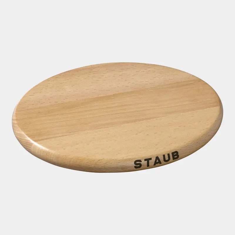 Staub Magnetic Oval Beech Trivet – 21 Cm, Natural Brown Tone 1