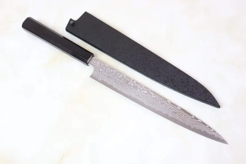 Sukenari Gingami No.3 Nickel Damascus Sujihiki – 240Mm & 270Mm Ebony Handle 1