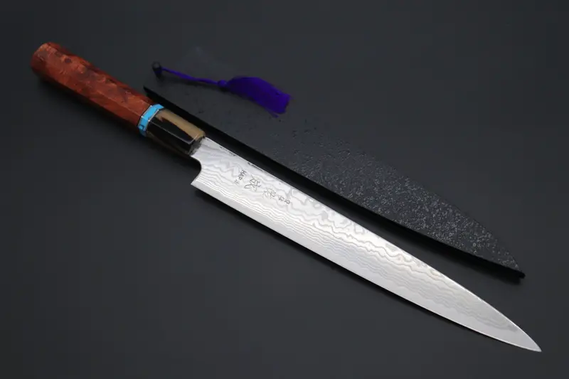 Sukenari Hap-40 Nickel Damascus Wa Sujihiki 240Mm – Artisan Filleting Knife (Scl-526) 1