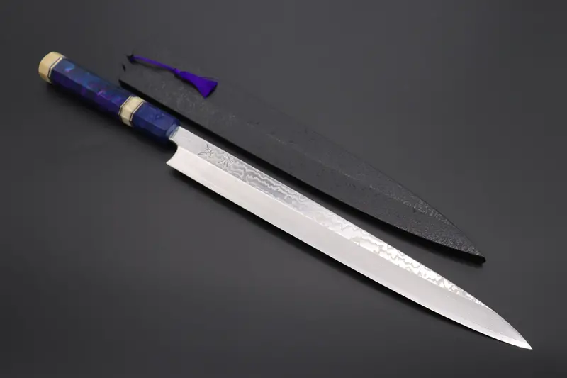 Sukenari Srs-13 Nickel Damascus Yanagiba – 330Mm Artisan Blade 1