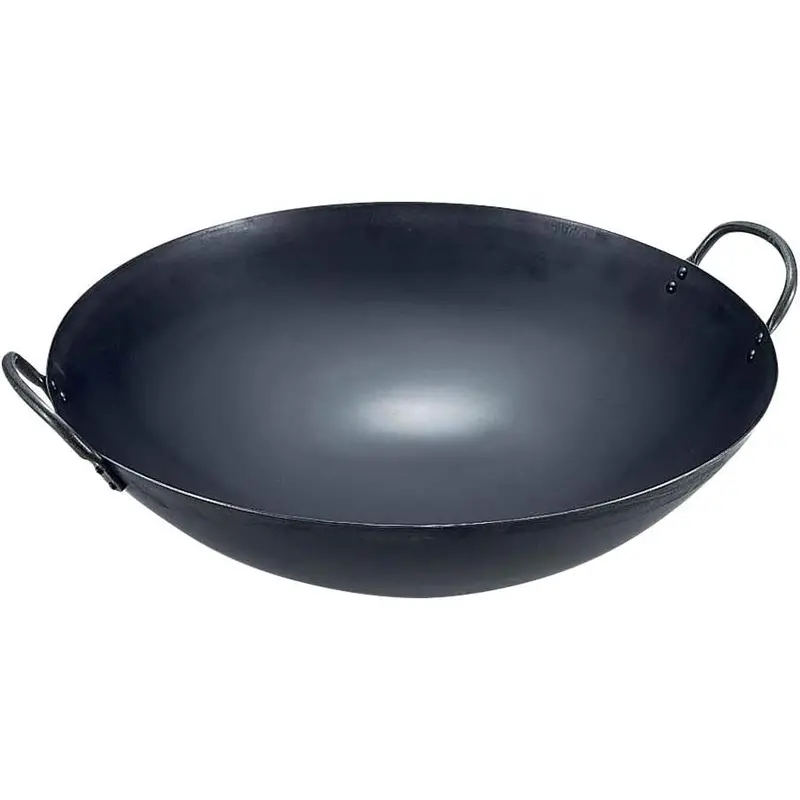 Summit Traditional Round-Bottom Iron Wok – Two-Handled, High-Heat Compatible Cookware 1