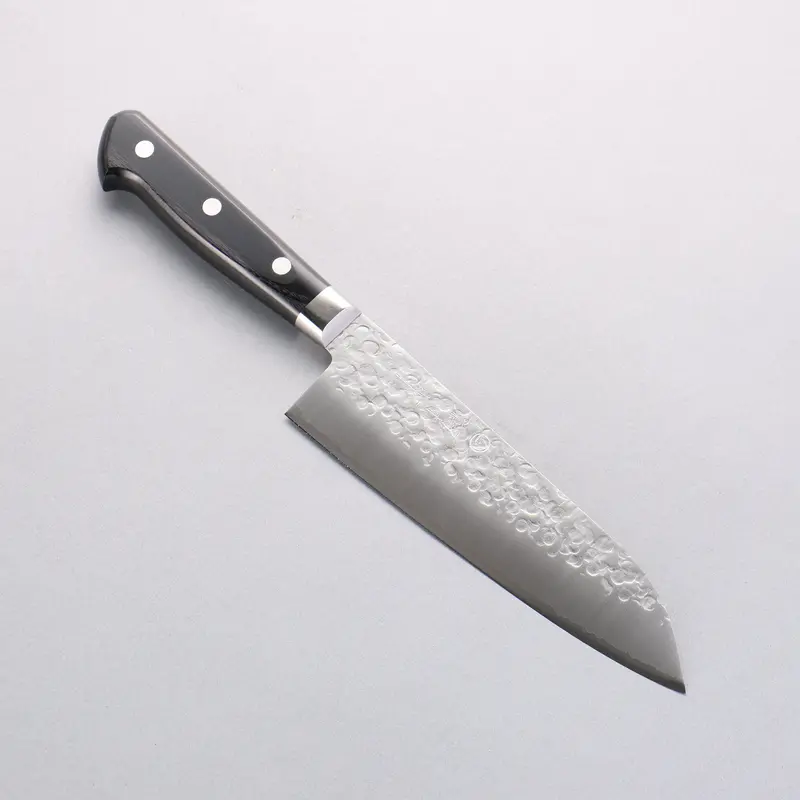 Takamura Vg-10 Hammered Santoku – 170Mm With Black Pakka Wood Handle 1