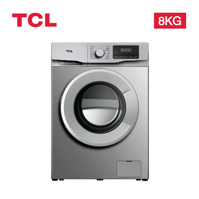 Tcl 8 Kg Inverter Front-Load Washing Machine P608Fls – Silver 1