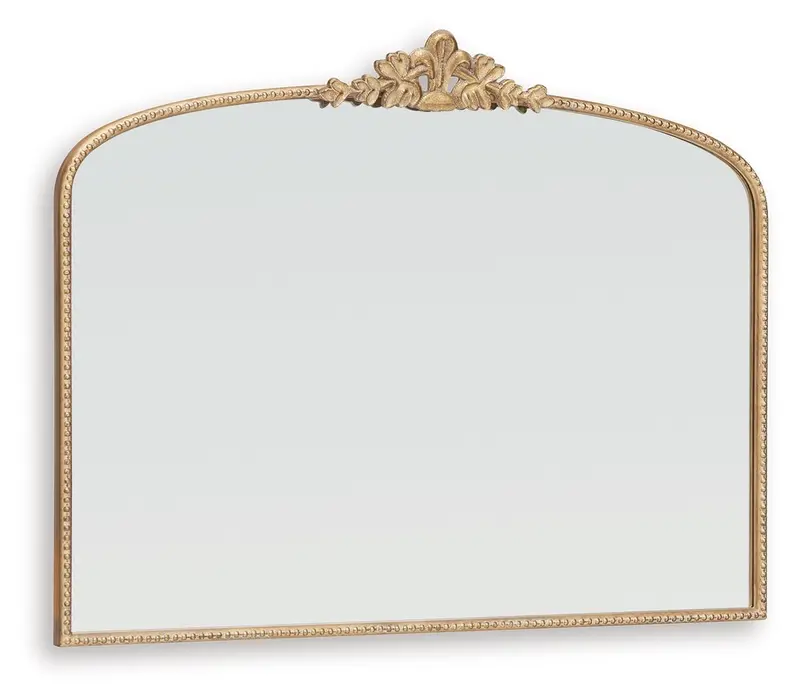 Tellora Metallic Gold-Finish Decorative Accent Mirror 1