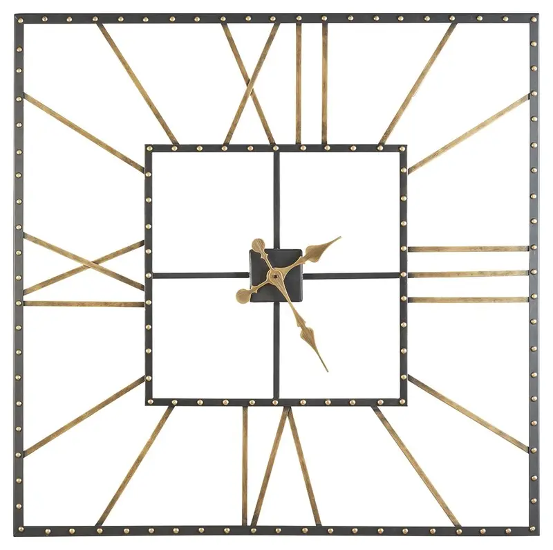 Thames Black And Gold-Finished Wall Clock 1