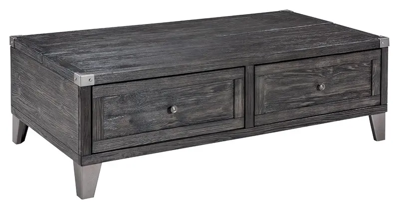 Todoe Dark Gray Lift-Top Cocktail Table 1