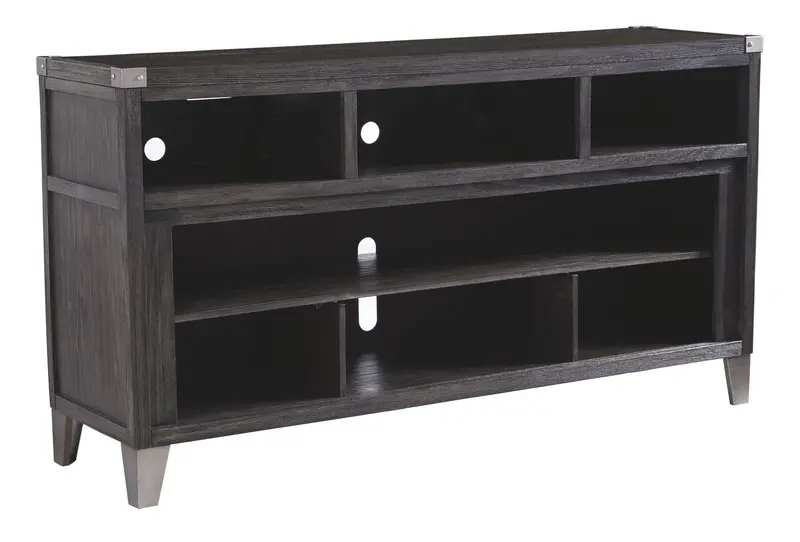 Todoe Gray Large Tv Stand With Optional Fireplace 1