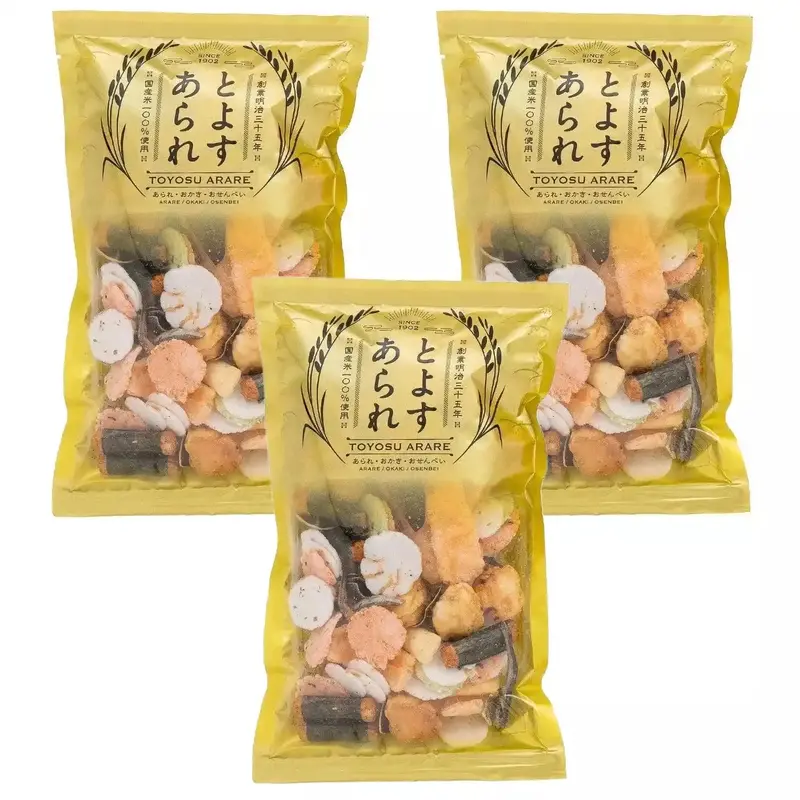 Toyosu Arare Assortment – Nine-Flavor Japanese Rice Crackers (80G × 3) 1