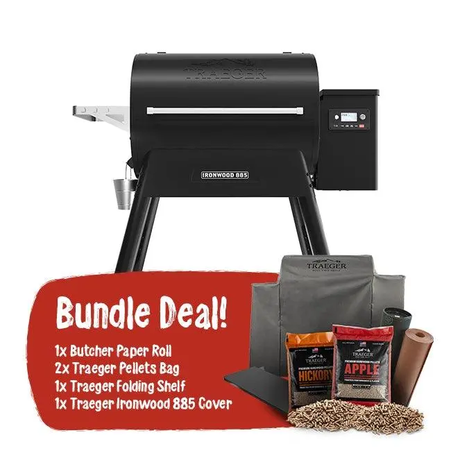 Traeger Ironwood 885 Pellet Grill – Master Of The Grill Bundle Edition 1