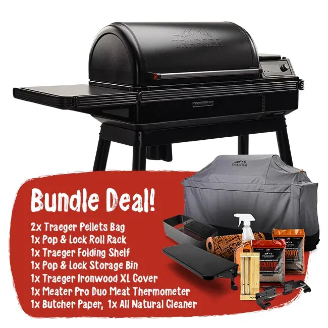 Traeger Ironwood Xl Pellet Grill – Premium Bundle Package 1