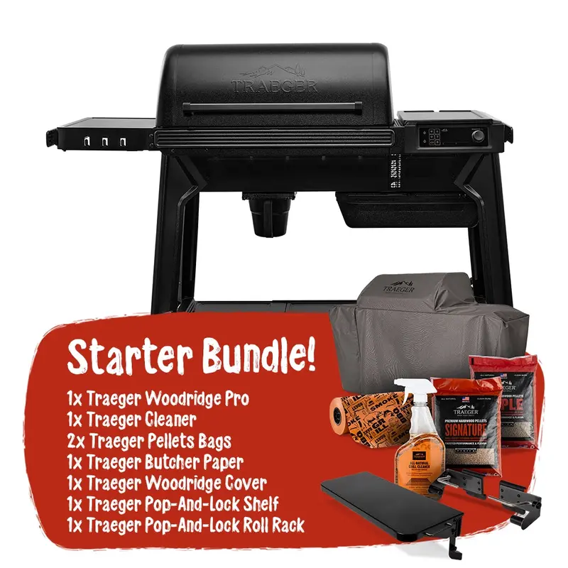 Traeger Woodridge Pro Pellet Grill & Smoker – Starter Bundle 1