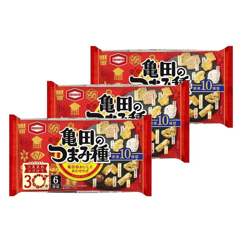 Tsumami Dane Assorted Senbei – Crispy Japanese Rice Crackers Variety Pack, 120G (3-Pack) 1