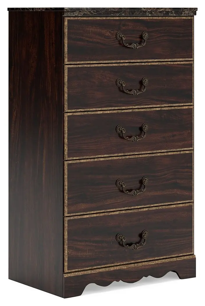 Two-Tone Glosmount Five-Drawer Chest 1