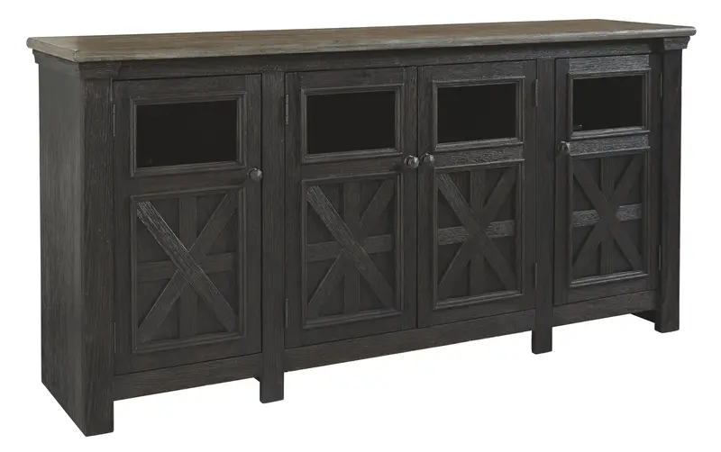 Tyler Black-And-Gray Extra-Large Tv Stand With Storage 1