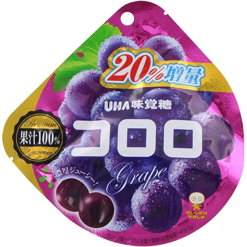 Uha Mikakuto Kororo Grape Gummies – 100% Juice Bites, 40G 1