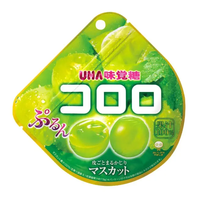Uha Mikakuto Kororo White Muscat Gummy Candy – Refreshing Grape Chew, 48G 1