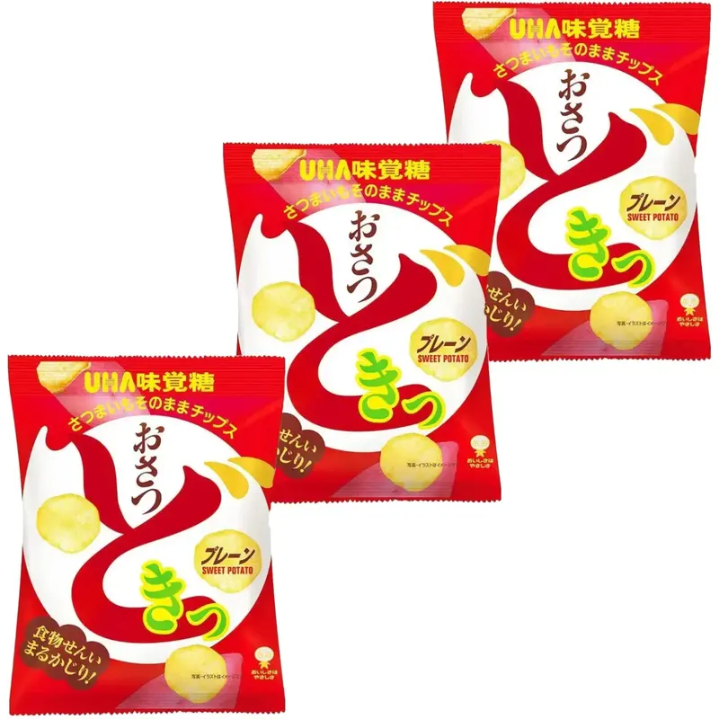 Uha Mikakuto Osatsu Doki – Satsumaimo Sweet Potato Chips (65G × 3) 1