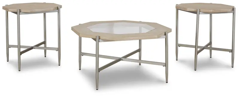 Varlowe Bisque Occasional Table Trio – Set Of Three 1