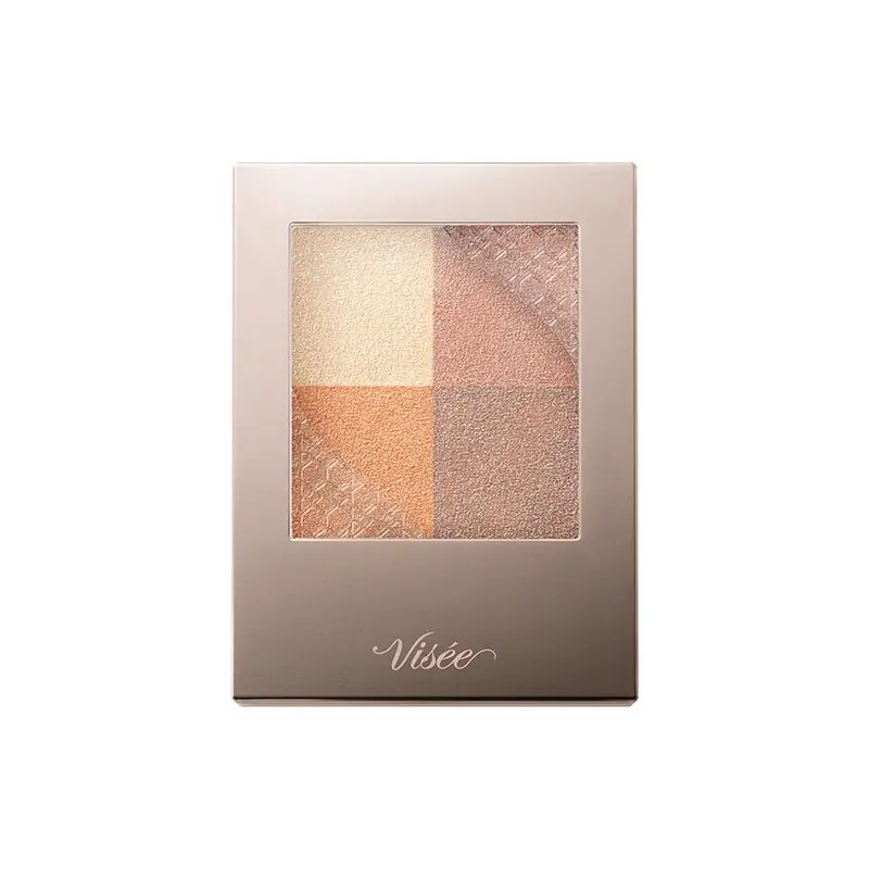 Visee Nuance Dewy Eyeshadow Palette – Four-Shade Glossy Finish Collection, 5 G 1