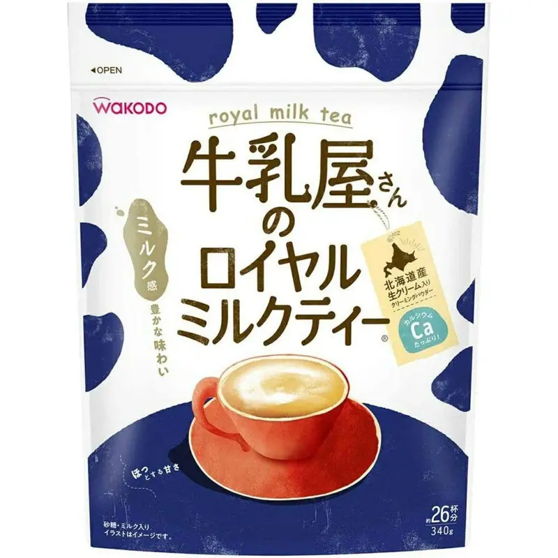 Wakodo Royal Milk Tea Powder – 340G Hokkaido Milk & Black Tea Blend 1