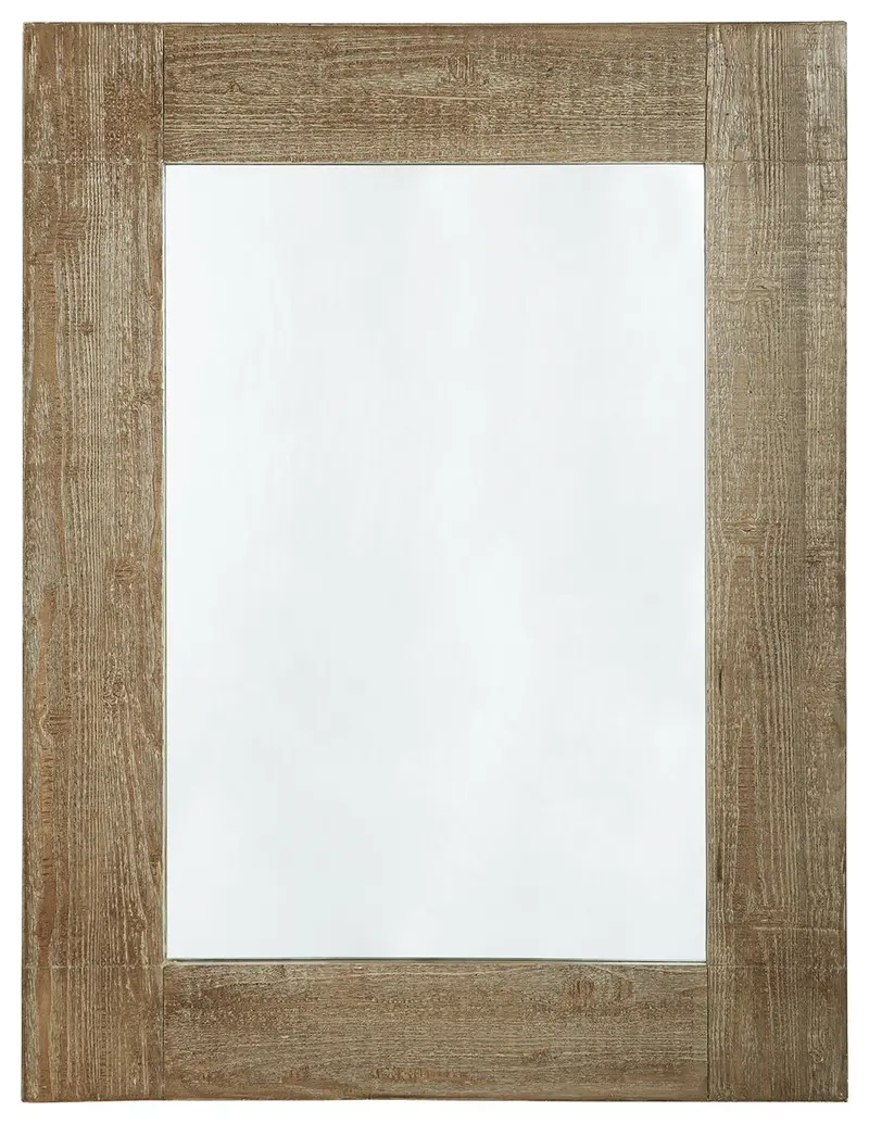 Waltleigh Distressed Brown Framed Accent Mirror 1