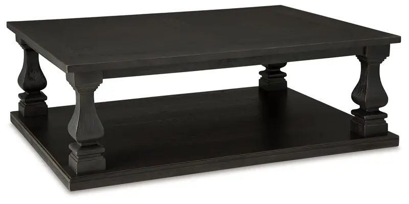 Wellturn Black Rectangular Cocktail Table 1
