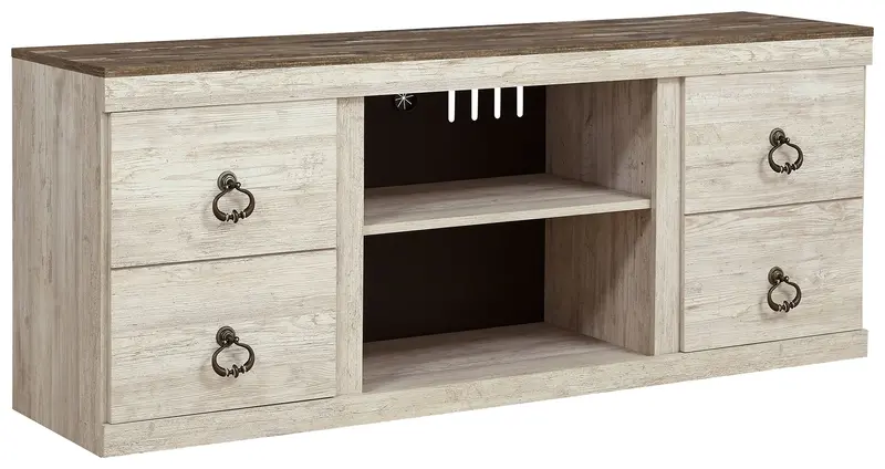 Willowton Media Console With Optional Built-In Electric Fireplace 2
