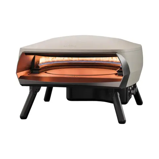 Witt Etna Rotante 16" Gas-Powered Pizza Oven With Dual Burners And Rotating Stone – Stone Finish 1