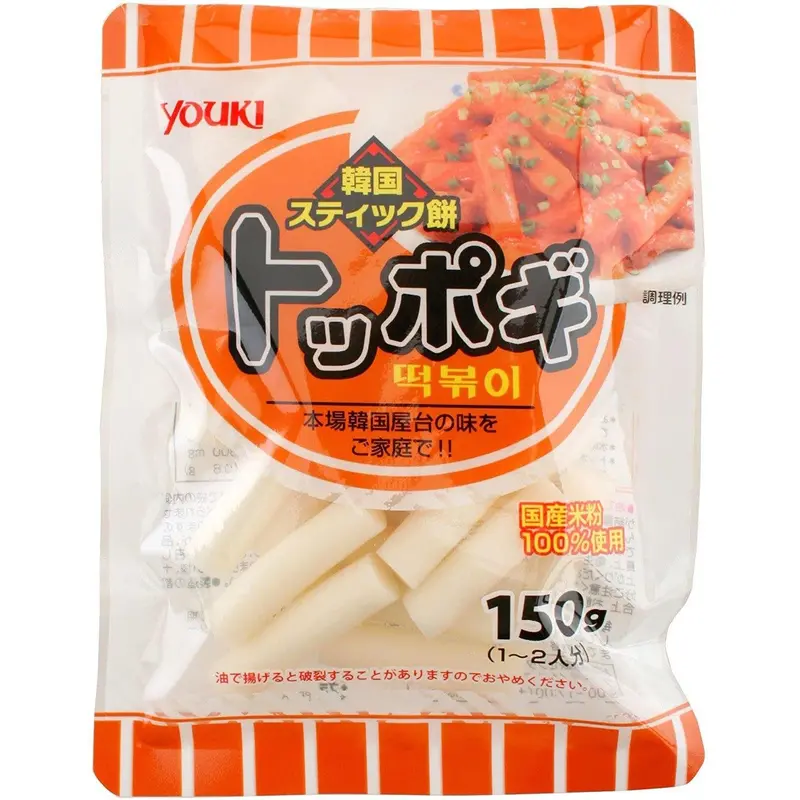 Youki Korean Tteokbokki Rice Cake Sticks – Chewy, Ready-To-Cook Korean Rice Cakes (150G) 1