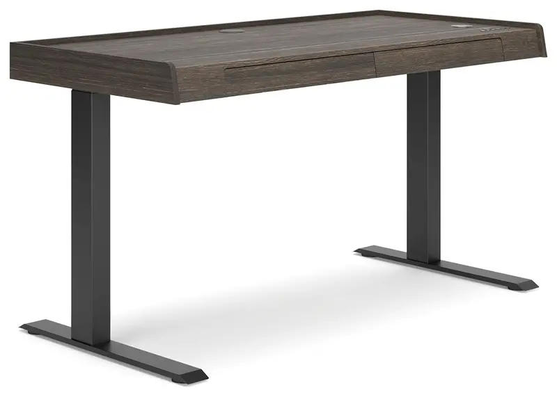 Zendex Dark Brown Height-Adjustable Standing Desk 1