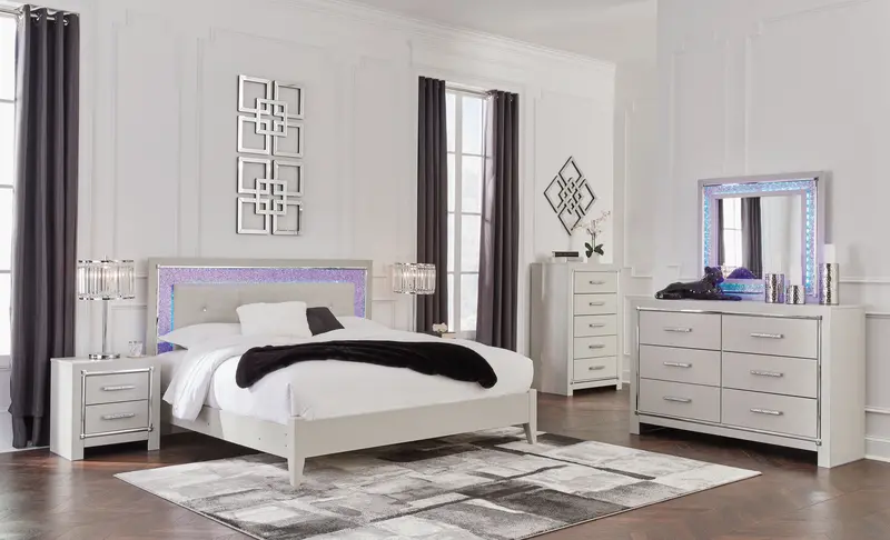 Zyniden Tailored Upholstered Bedroom Set – Contemporary Style 1
